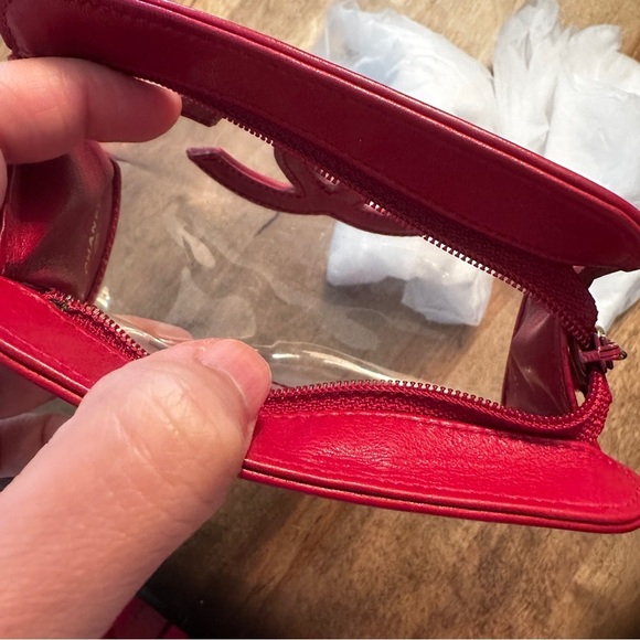 Vinyl CC Logo Cosmetic Pouch Red - Picture 8 of 10